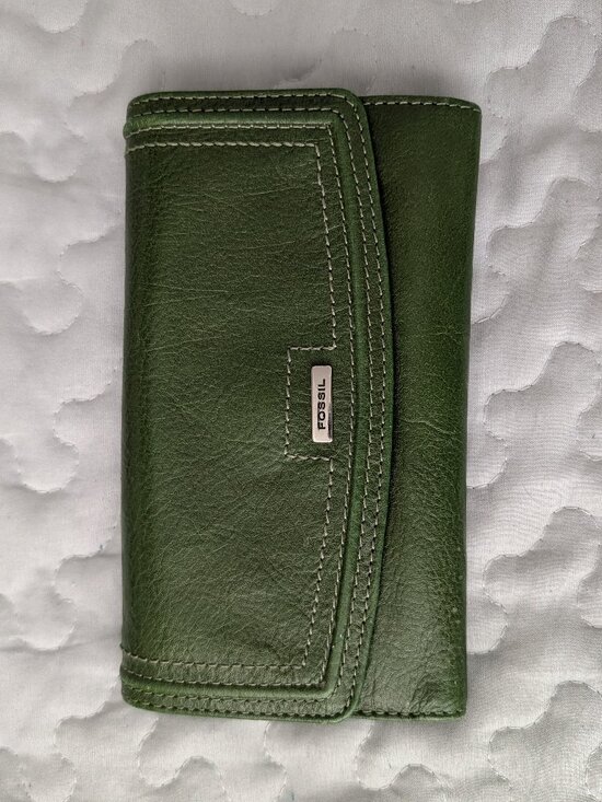 Fossil Handbags - Fossil Green Leather Wallet